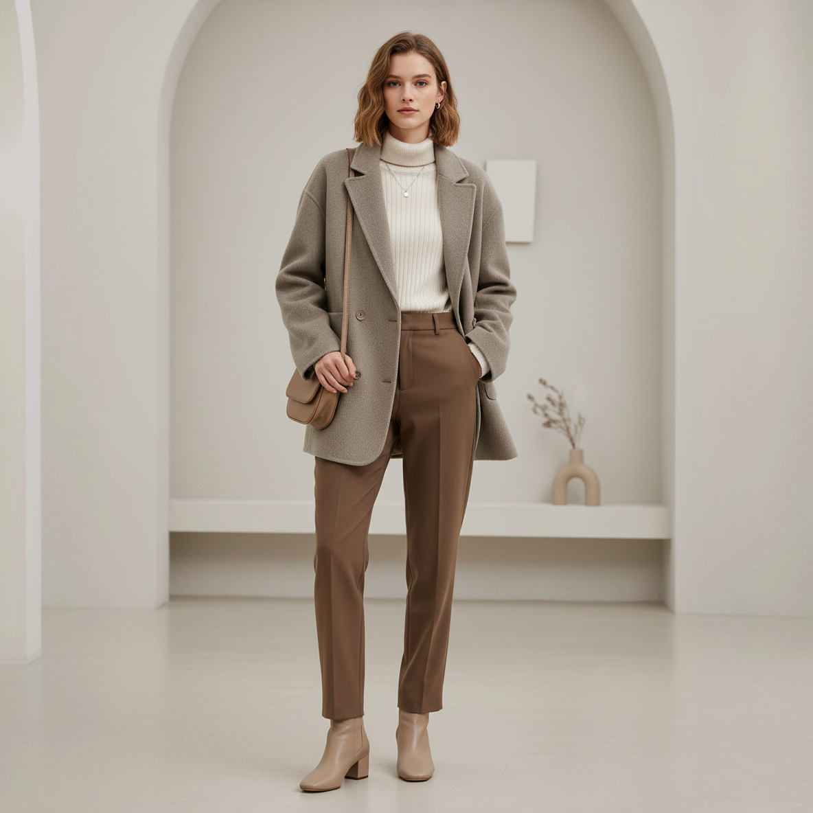 The Portia, oversized double-breasted coat